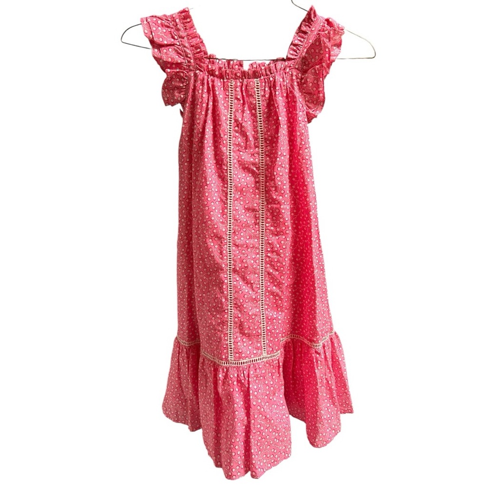 French Connection Girl's Pink Ruffle Summer Dress Size 10/12 - Picture 5 of 7
